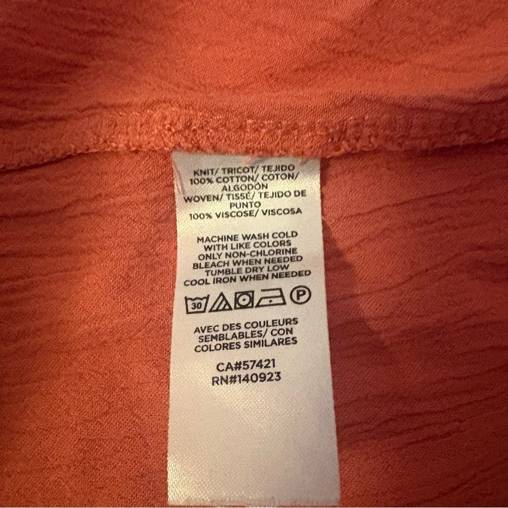 LOFT Rust Ruffle-Hem Short Sleeve Top - Picture 7 of 7